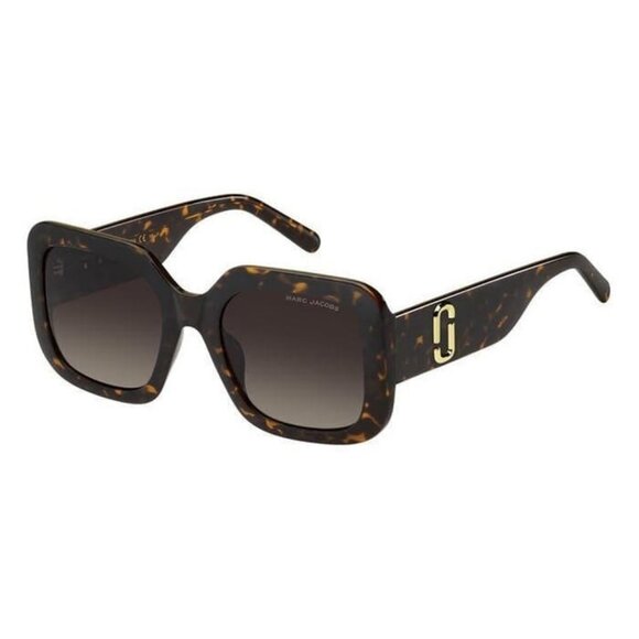 New MARC JACOBS Havana Square Marc 647/S 086 HA Sunglasses Women - Picture 1 of 4